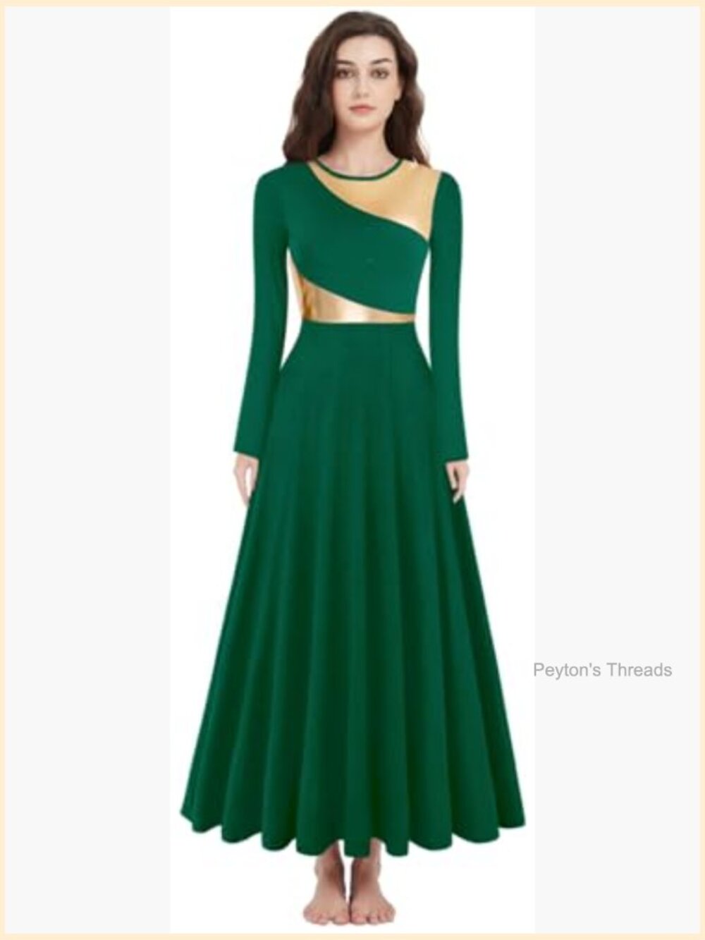 Liturgical Dance Dress Full Length Church Robe Lyrical - Picture 2 of 4